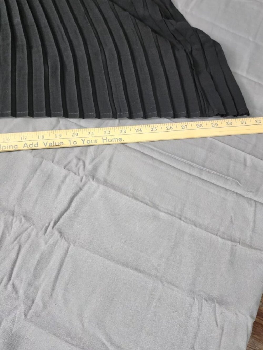 Wynne Layers Women's XL Black Pleated Wide Leg Cropped Palazzo Pants High Rise - Picture 8 of 8
